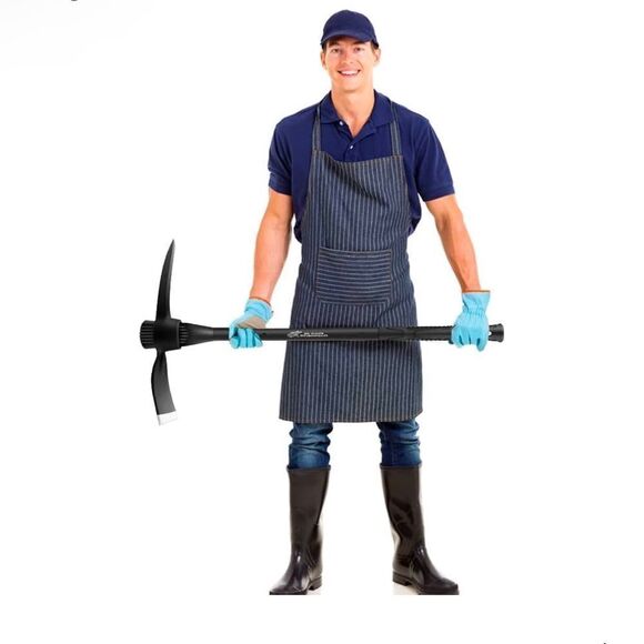 glorousamc Forged Adze Pick Weeding Mattock Pick Mattock w/Fiberglass Handle - Picture 4 of 13